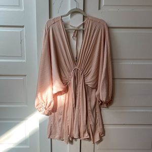 Free People Balloon Sleeve Mini Dress | Color: Pink | Size XS